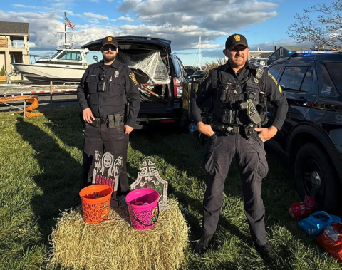 MPD officers at halloween time